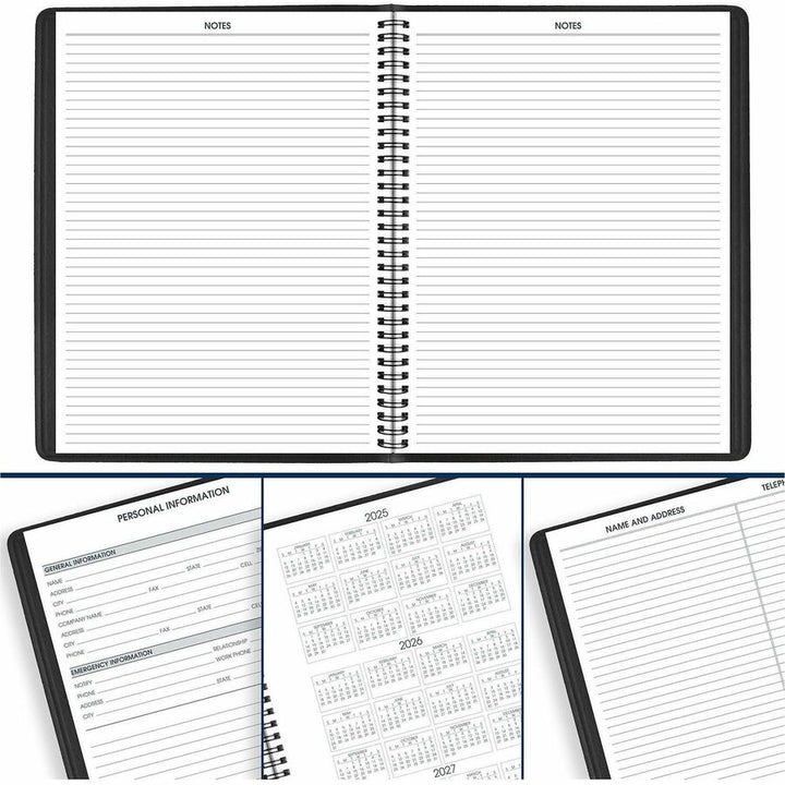 Image of AT-A-GLANCE® Weekly Appointment Book, 11 x 8.25, Black Cover, 13-Month: Jan 2025 to Jan 2026