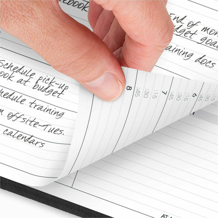 Image of AT-A-GLANCE® Weekly Appointment Book, 11 x 8.25, Black Cover, 13-Month: Jan 2025 to Jan 2026