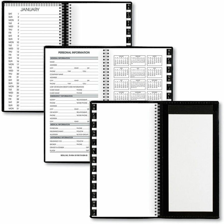 Image of AT-A-GLANCE® Compact Weekly Appointment Book, 6.25 x 3.25, Black Cover, 12-Month (Jan to Dec): 2025