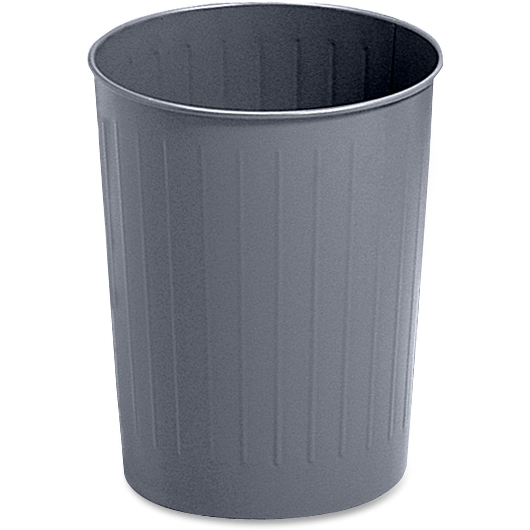 Image of Safco® Wastebasket,Round,23-1/2 Quart,13"Dx14"H,Charcoal