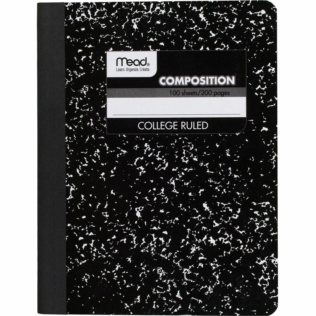 Image of Mead® Square Deal Composition Book, Medium/College Rule, Black Cover, (100) 9.75 x 7.5 Sheets