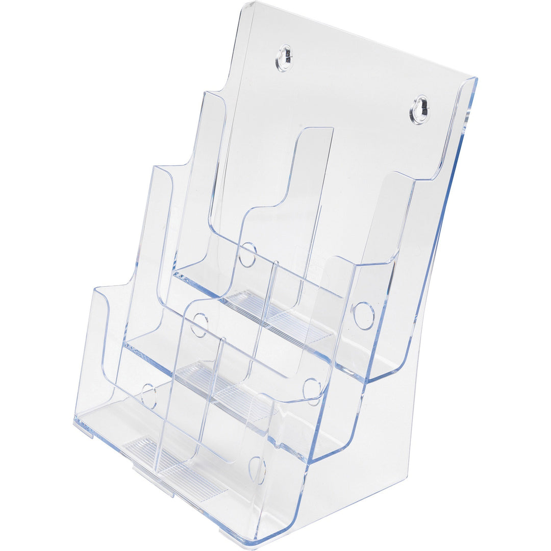 Image of deflecto® 6-Compartment DocuHolder, Leaflet Size, 9.63w x 6.25d x 12.63h, Clear