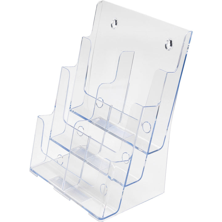 Image of deflecto® 6-Compartment DocuHolder, Leaflet Size, 9.63w x 6.25d x 12.63h, Clear
