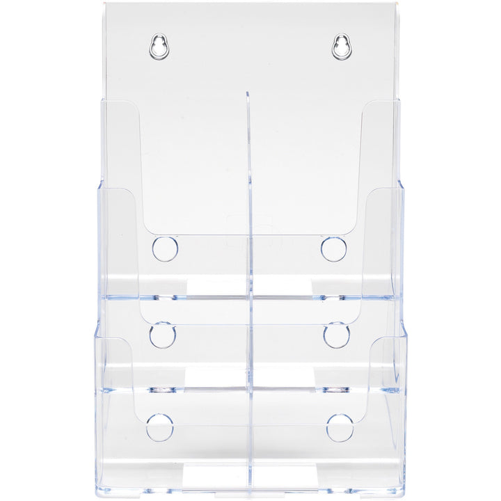Image of deflecto® 6-Compartment DocuHolder, Leaflet Size, 9.63w x 6.25d x 12.63h, Clear
