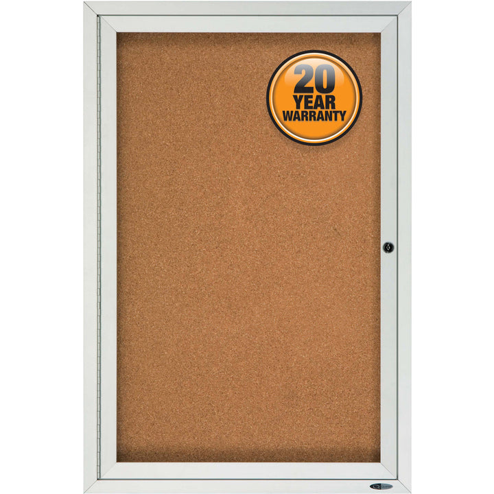 Image of Quartet® Enclosed Outdoor Bulletin Board,1-Door,2'x3',Aluminum Frame