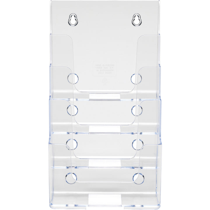 Image of deflecto® 4-Compartment Docuholder, Booklet Size, 6.88w X 6.25d X 10h, Clear