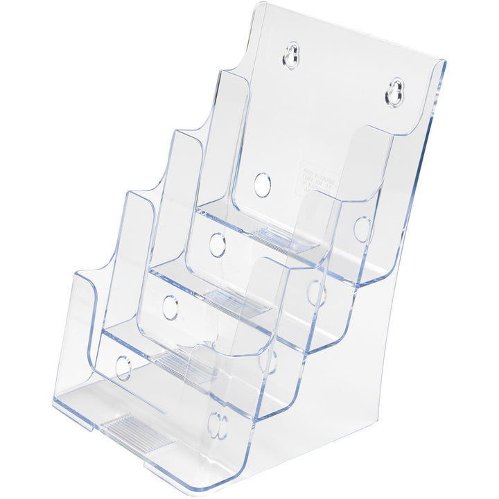 Image of deflecto® 4-Compartment Docuholder, Booklet Size, 6.88w X 6.25d X 10h, Clear