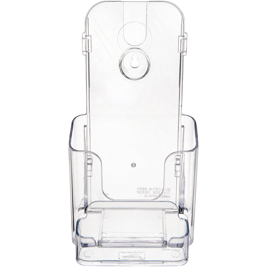 Image of deflecto® Docuholder For Countertop/wall-Mount W/card Holder, 4.38w X 4.25d X 7.75h, Clear