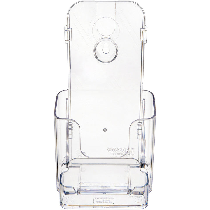 Image of deflecto® Docuholder For Countertop/wall-Mount W/card Holder, 4.38w X 4.25d X 7.75h, Clear