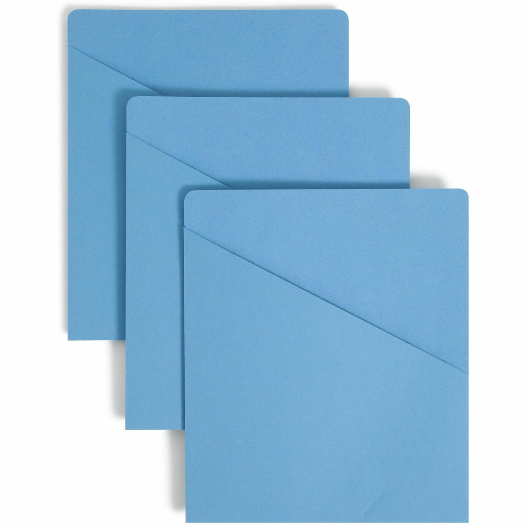 Image of Smead Slash Jacket, 11pt, 9-3/4"x11-1/2", 25/PK, Blue