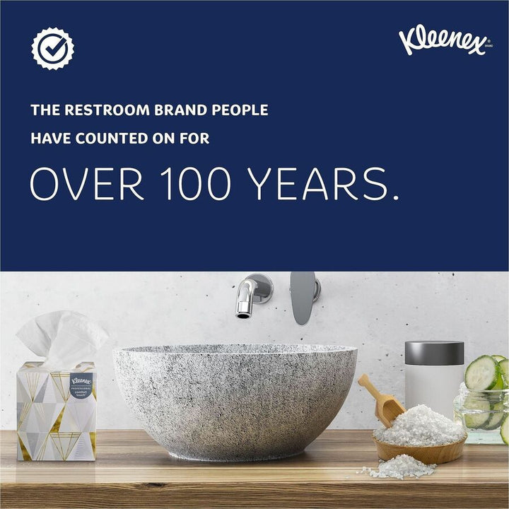 Image of Kleenex 21270 Professional Facial Tissue 2-ply, 2 Ply, 8.40" W x 8" Length, White, 95 / Box