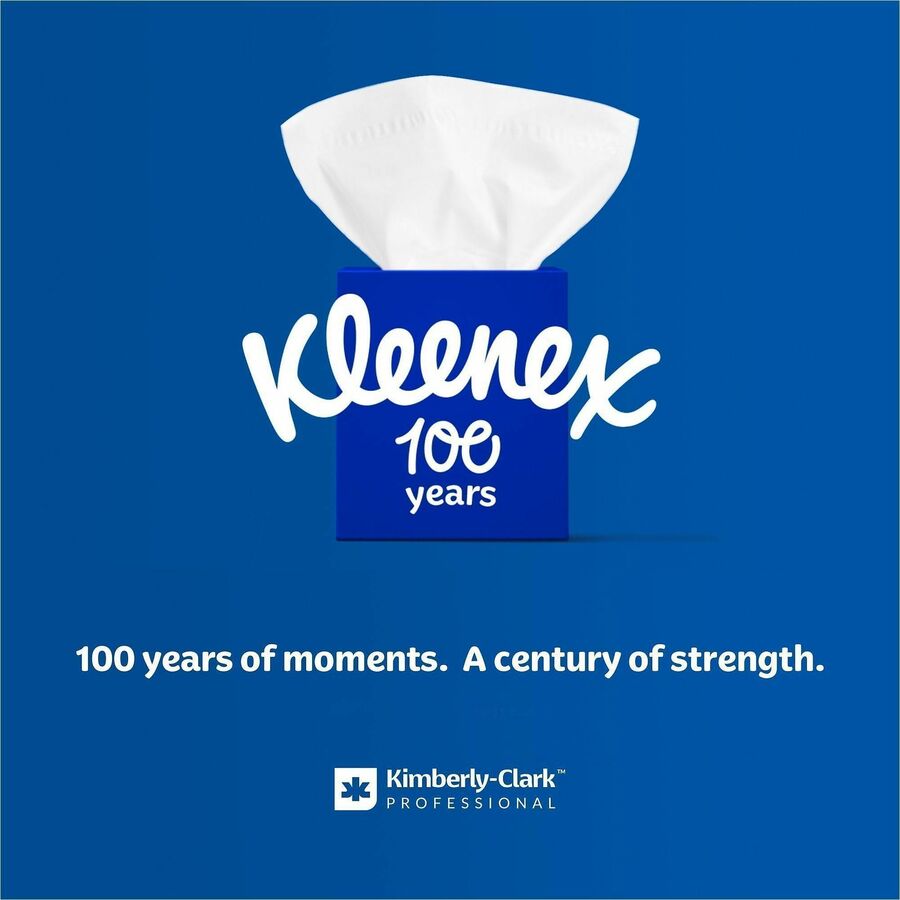 Image of Kleenex 21270 Professional Facial Tissue 2-ply, 2 Ply, 8.40" W x 8" Length, White, 95 / Box
