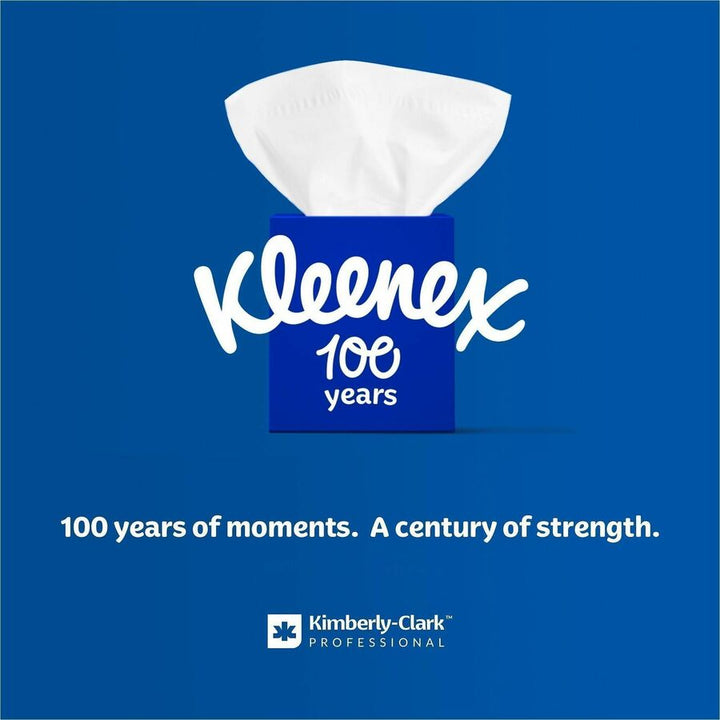 Image of Kleenex 21270 Professional Facial Tissue 2-ply, 2 Ply, 8.40" W x 8" Length, White, 95 / Box