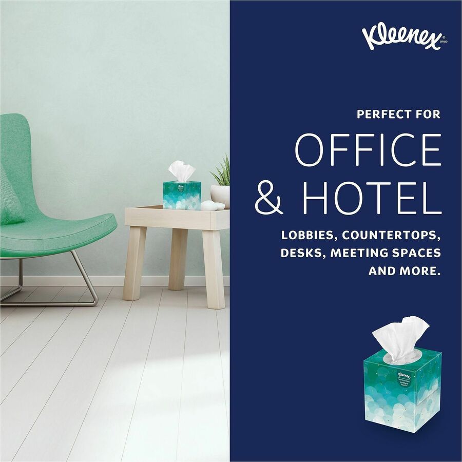 Image of Kleenex 21270 Professional Facial Tissue 2-ply, 2 Ply, 8.40" W x 8" Length, White, 95 / Box