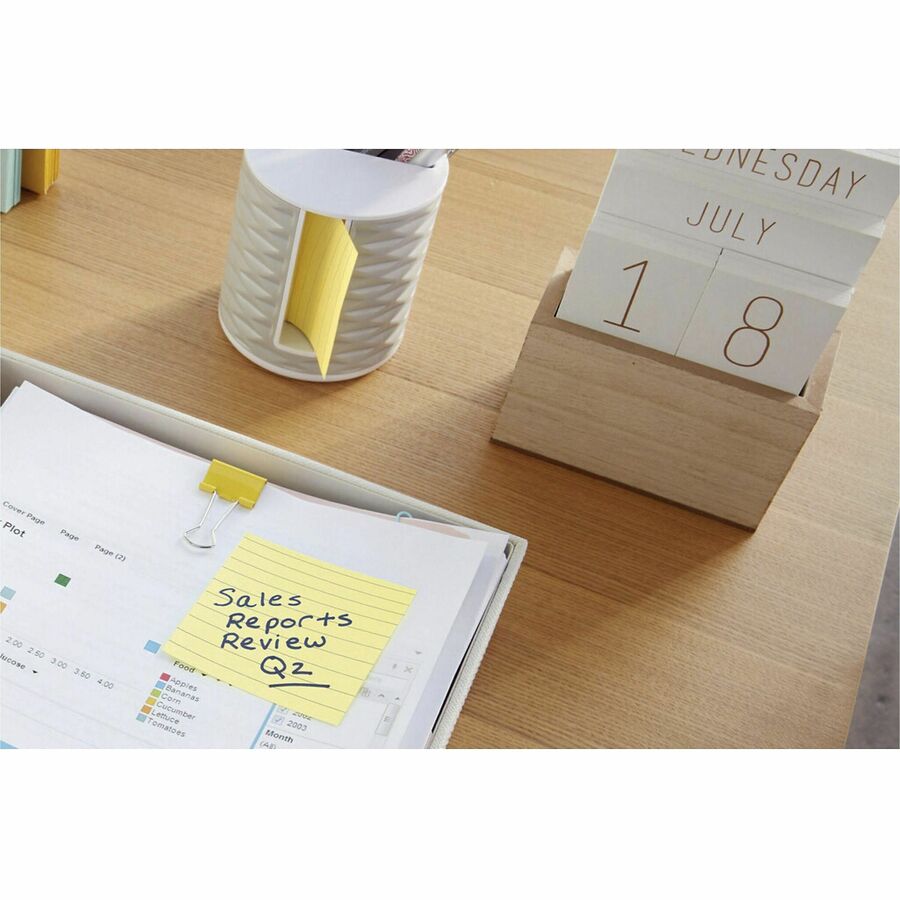 Image of 3M Post-it Notes, Lined, 3"x3", 100 Sheets/PD, 12/PK, Yellow