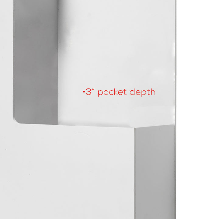 Image of deflecto® Suggestion Box Literature Holder with Locking Top, 13.75 x 3.63 x 13.94, Plastic, White