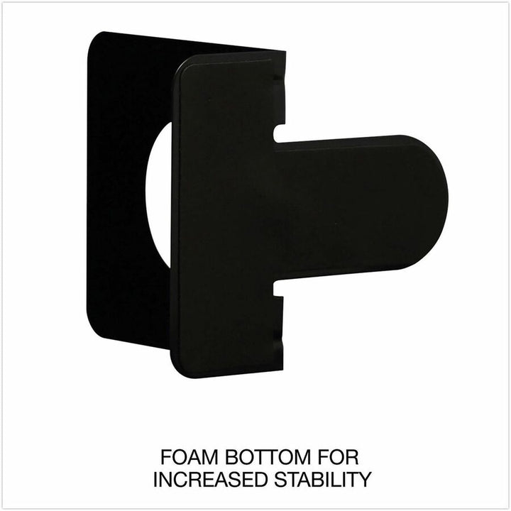 Image of Universal 54095 Bookend, 9" H x 5.88" W x 8.25" Depth, Non-skid Base, Rounded Corner, Enamel, Black, Steel, Metal, 1 Pair