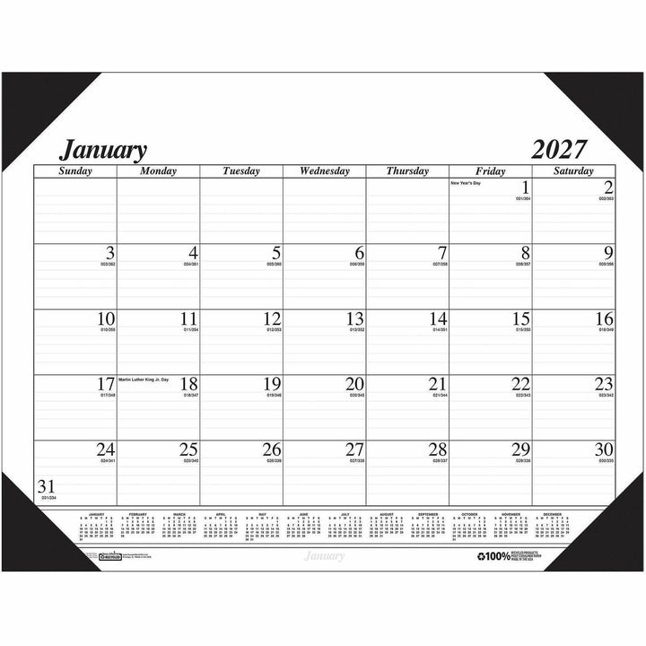 Image of House of Doolittle 0124 Recycled Compact Size Economy Desk Pad