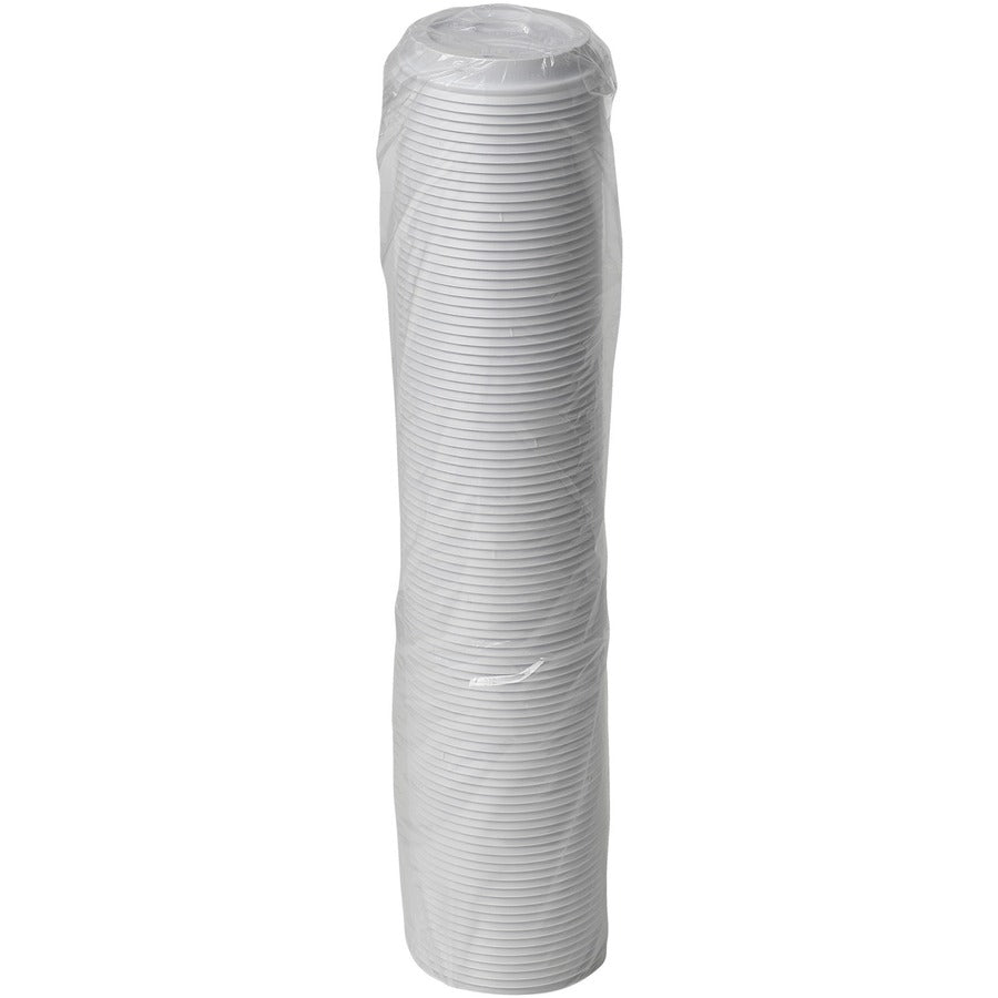 Image of Dixie D9542 Drink-thru Lid, Round, Plastic, White, 100 / Pack