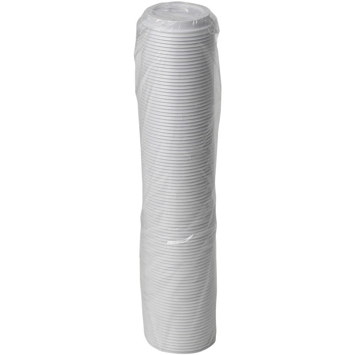 Image of Dixie D9542 Drink-thru Lid, Round, Plastic, White, 100 / Pack