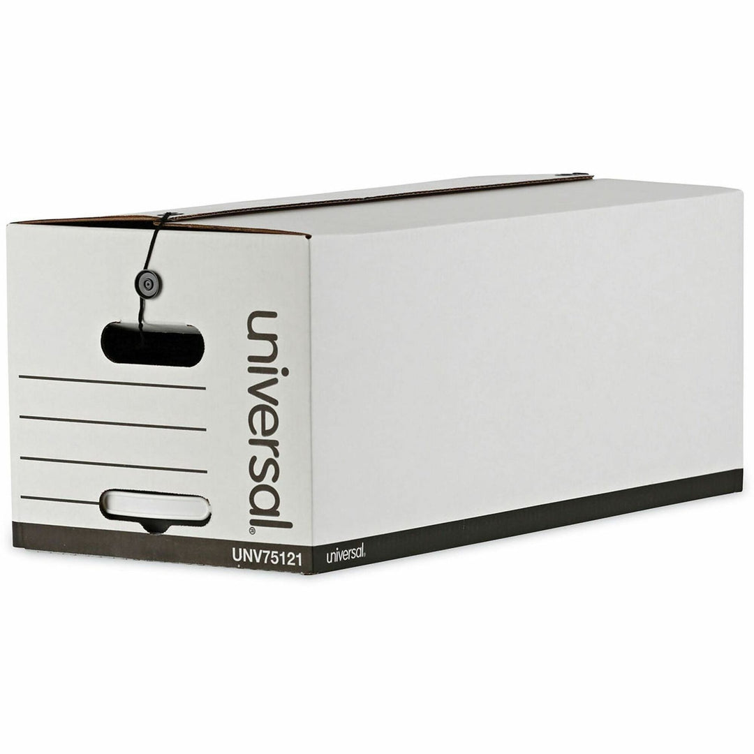 Image of Universal® Deluxe Quick Set-Up String-And-Button Boxes, Letter Files, White, 12/carton