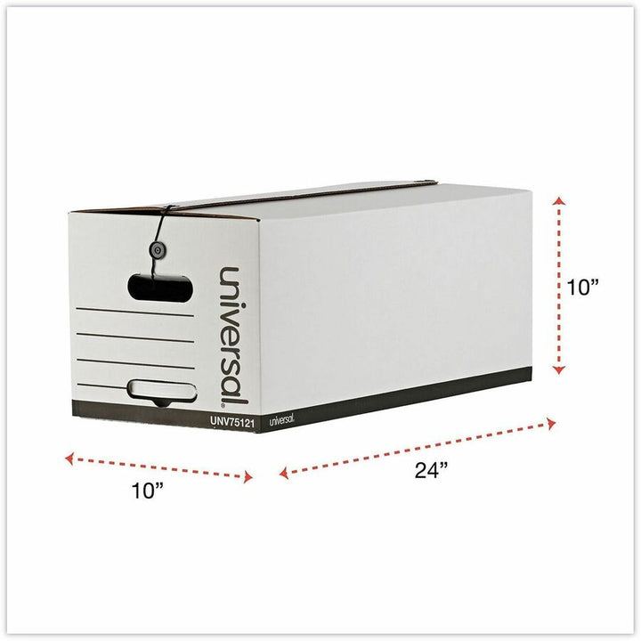 Image of Universal® Deluxe Quick Set-Up String-And-Button Boxes, Letter Files, White, 12/carton