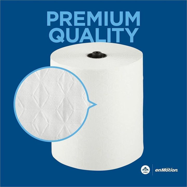 Image of Georgia-Pacific 89410 enMotion Premium Touchless Roll Towel, 1 Ply, 8.25" W x 425 ft Length, White, 6 / Carton
