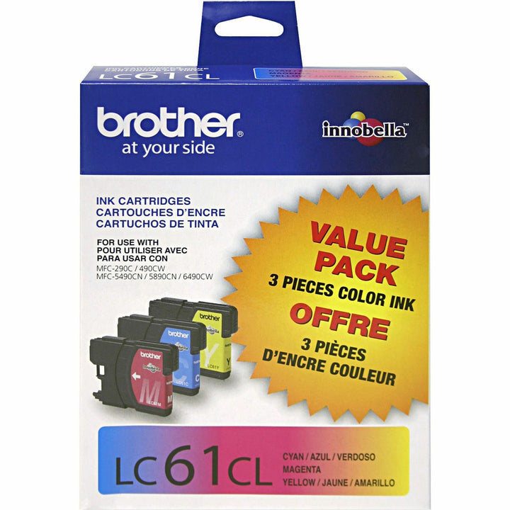 Image of Brother Innobella Inkjet Cartridges LC613PKS Cyan, Yellow, Magenta 3/box, 325 Pages Cyan, 325 Pages Yellow, 325 Pages Magenta, 3 / Pack