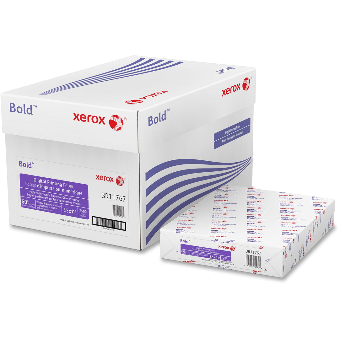 Image of Xerox® Copy/Printer Paper,100 GE/114 ISO,60Lb,8-1/2"x11",250/PK,WE