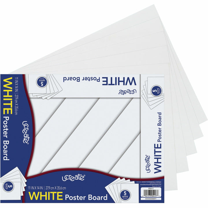Image of Pacon® Poster Board, Recyclable, 11"x14", 5 Sht/PK, White
