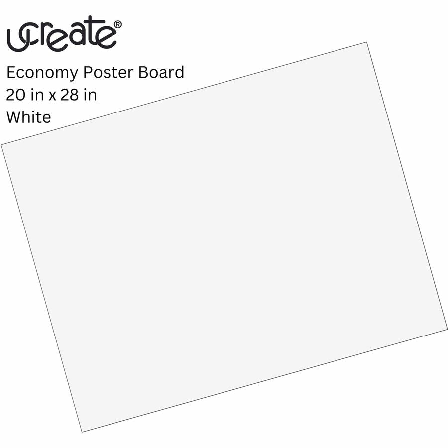Image of Pacon® Railroad Poster Board,14 Pt.,22"x28",50/CT,White