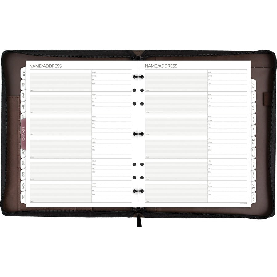 Image of AT-A-GLANCE® Planner Binder, 3/4" Rings, 3 Rings, 10-1/2"x12-1/2", Brown