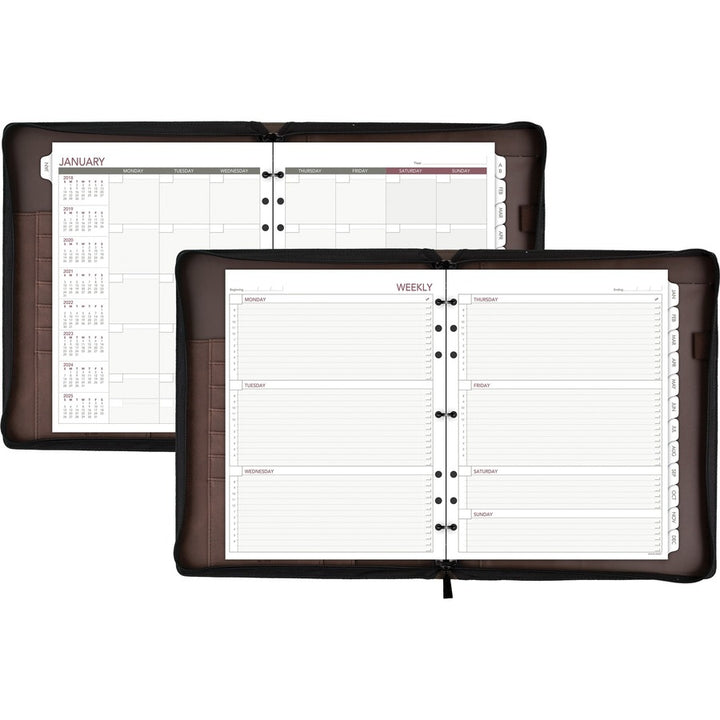 Image of AT-A-GLANCE® Planner Binder, 3/4" Rings, 3 Rings, 10-1/2"x12-1/2", Brown