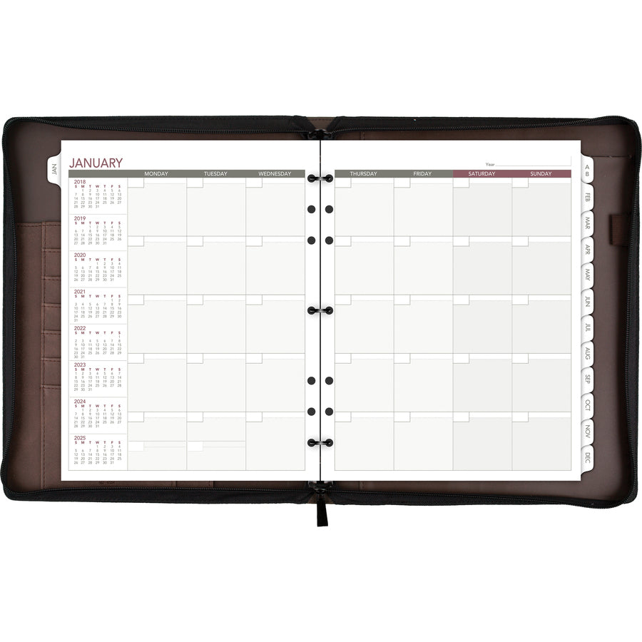 Image of AT-A-GLANCE® Planner Binder, 3/4" Rings, 3 Rings, 10-1/2"x12-1/2", Brown