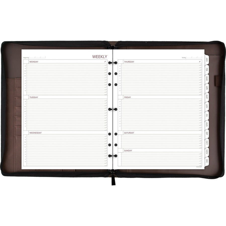 Image of AT-A-GLANCE® Planner Binder, 3/4" Rings, 3 Rings, 10-1/2"x12-1/2", Brown