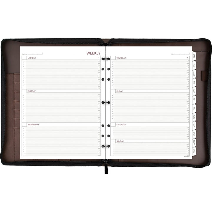 Image of AT-A-GLANCE® Planner Binder, 3/4" Rings, 3 Rings, 10-1/2"x12-1/2", Brown