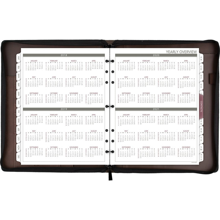 Image of AT-A-GLANCE® Planner Binder, 3/4" Rings, 3 Rings, 10-1/2"x12-1/2", Brown