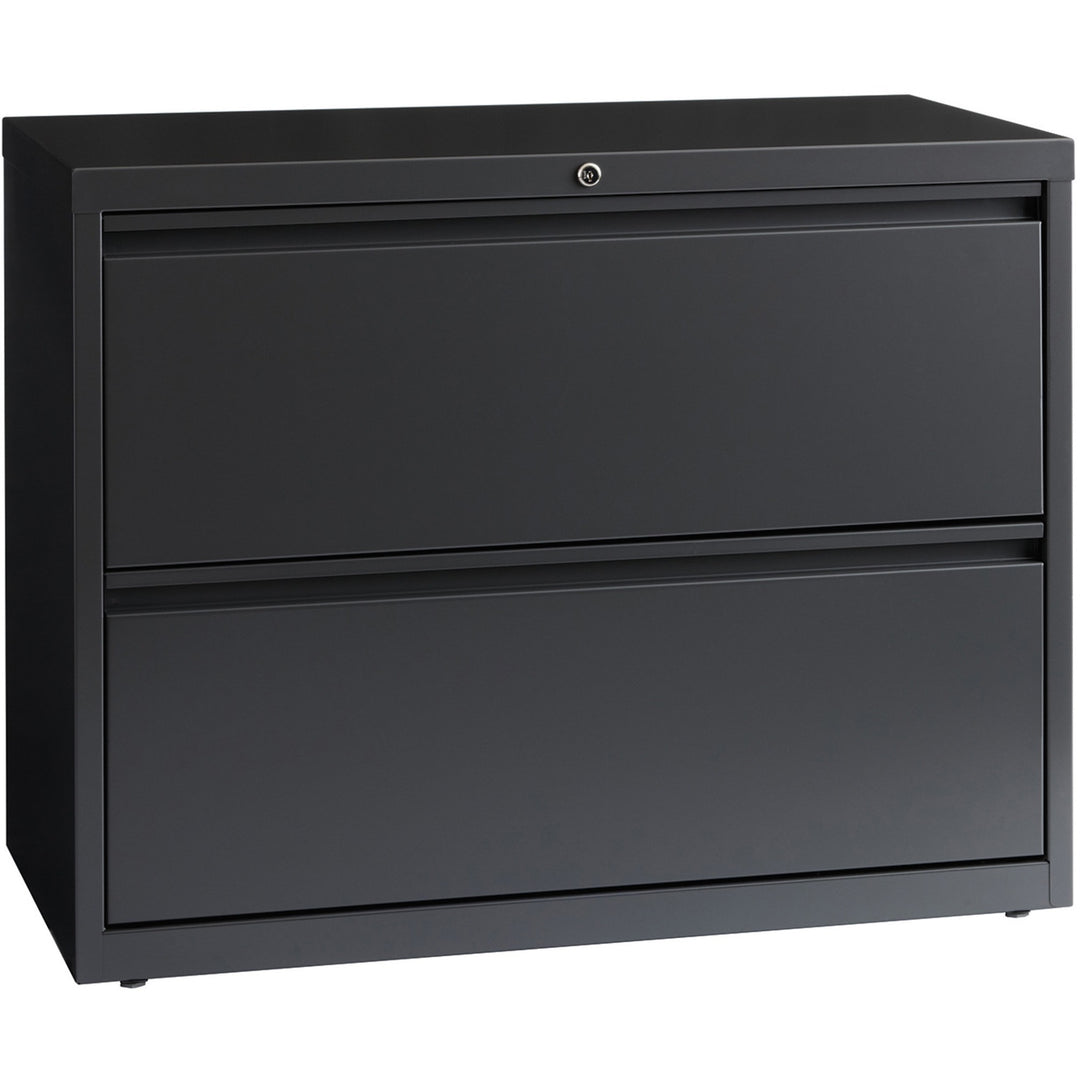 Image of Lorell Lateral File, 2-Drawer, 36"x18-5/8"x28-1/8", Charcoal