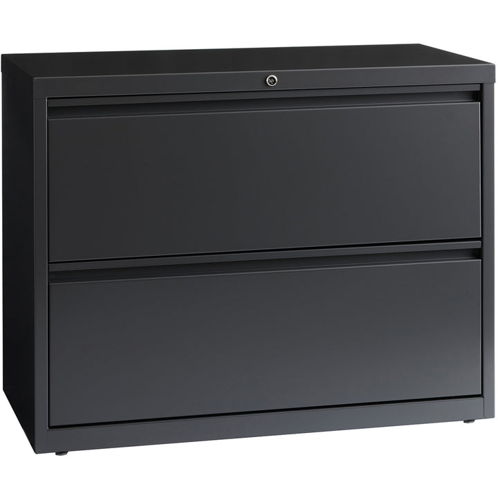 Image of Lorell Lateral File, 2-Drawer, 36"x18-5/8"x28-1/8", Charcoal