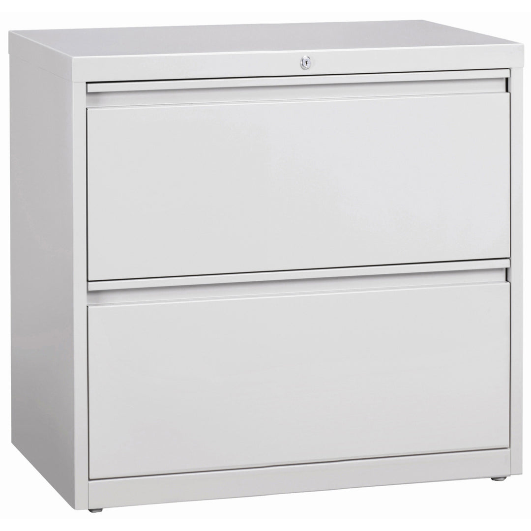 Image of Lorell Lateral File, 2-Drawer, 36"x18-5/8"x28", Lt Gray