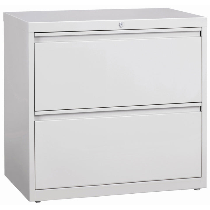Image of Lorell Lateral File, 2-Drawer, 36"x18-5/8"x28", Lt Gray