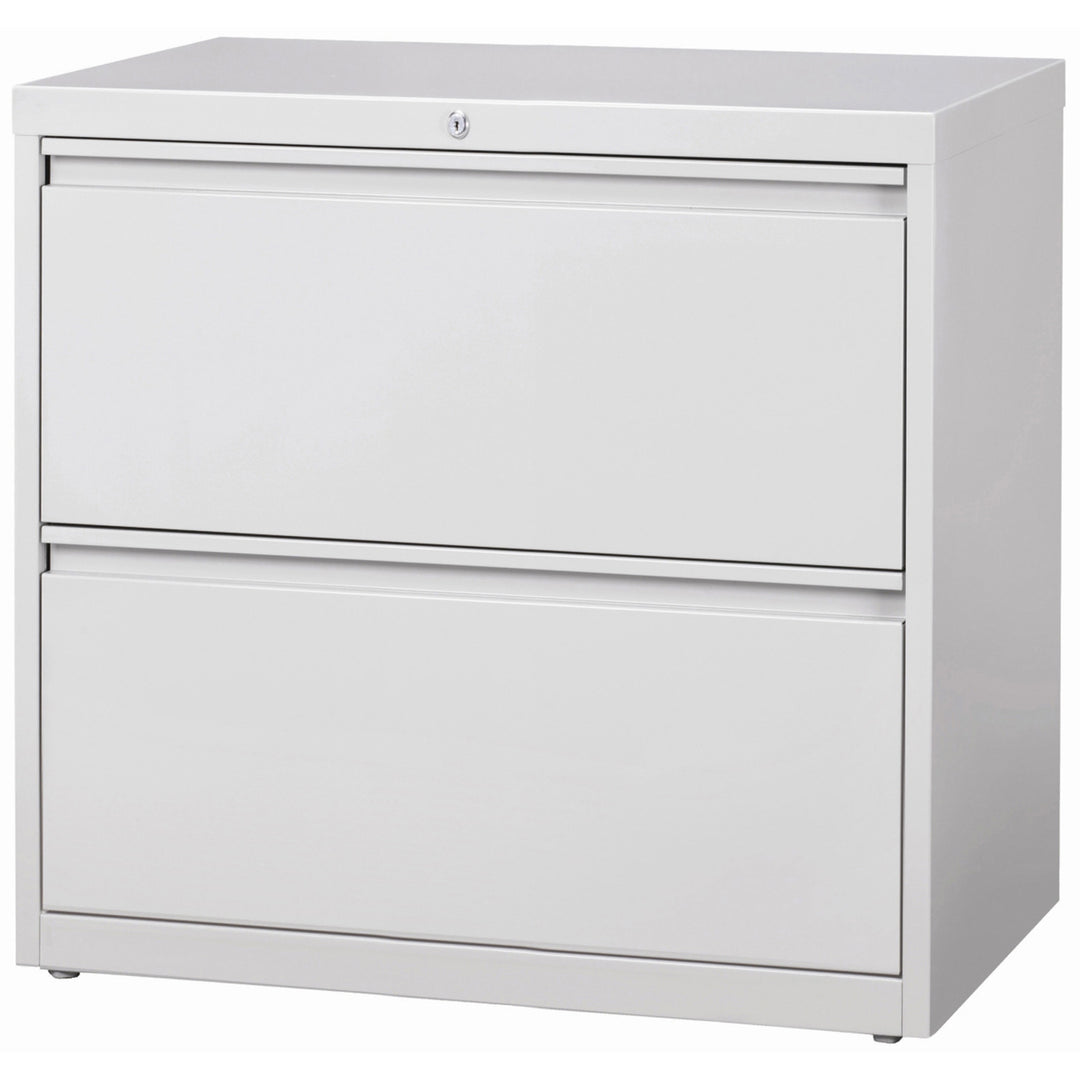 Image of Lorell Lateral File, 2-Drawer, 36"x18-5/8"x28", Lt Gray