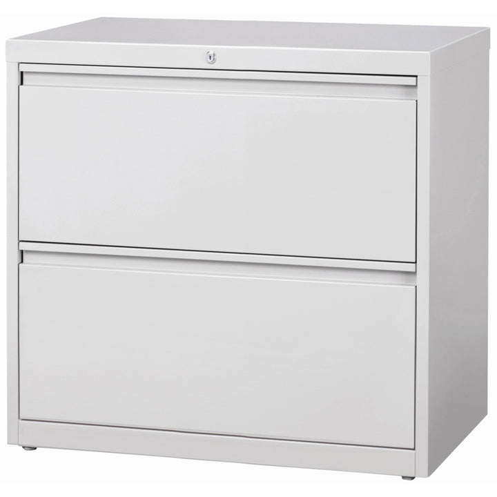 Image of Lorell Lateral File, 2-Drawer, 36"x18-5/8"x28", Lt Gray