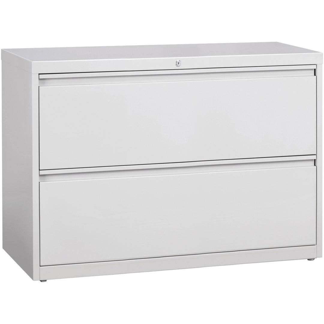 Image of Lorell Lateral File, 2-Drawer, 42"x18-5/8"x28", Lt Gray