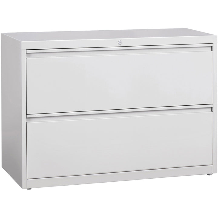 Image of Lorell Lateral File, 2-Drawer, 42"x18-5/8"x28", Lt Gray