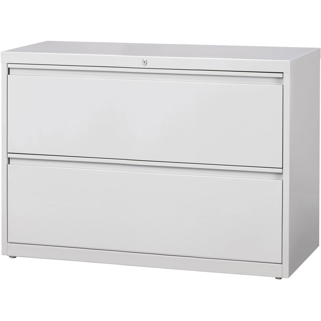 Image of Lorell Lateral File, 2-Drawer, 42"x18-5/8"x28", Lt Gray