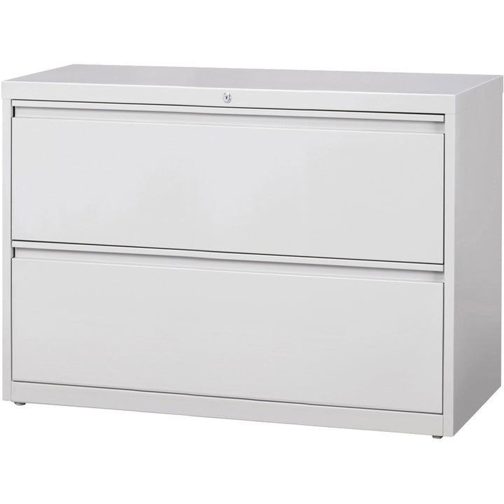 Image of Lorell Lateral File, 2-Drawer, 42"x18-5/8"x28", Lt Gray