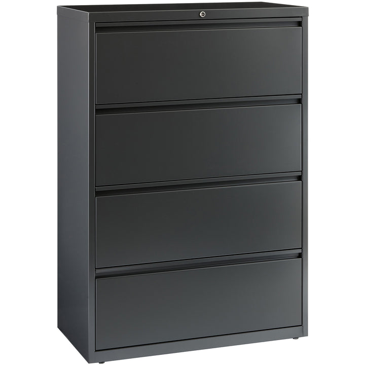 Image of Lorell Lateral File, 4-Drawer, 36"x18-5/8"x52-1/2", Charcoal
