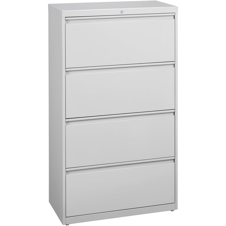 Image of Lorell Lateral File, 4-Drawer, 36"x18-5/8"x52-1/2", Lt Gray