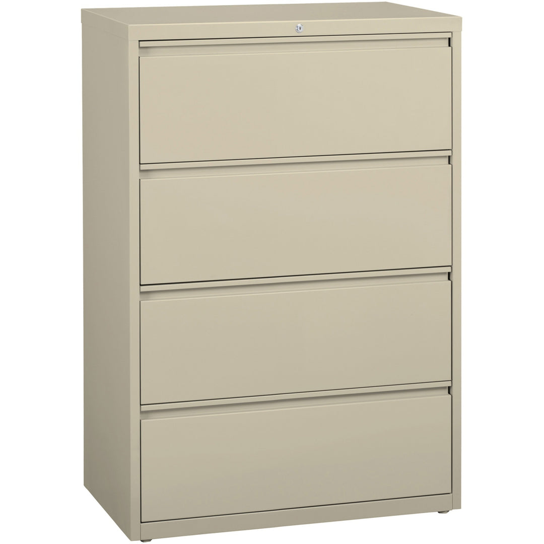 Image of Lorell Lateral File, 4-Drawer, 36"x18-5/8"x52-1/2", Putty
